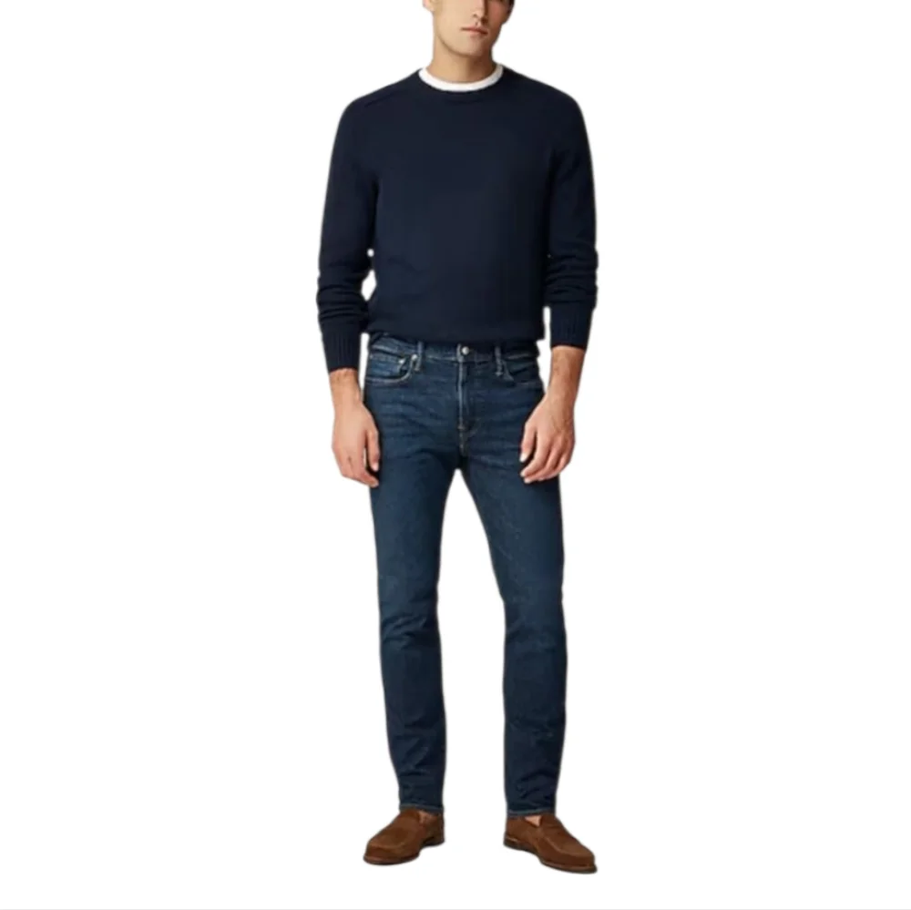 J.Crew 770 Straight Fit Jeans 44x34 Dark‎ Rinse Wash Denim Classic Mens Straight